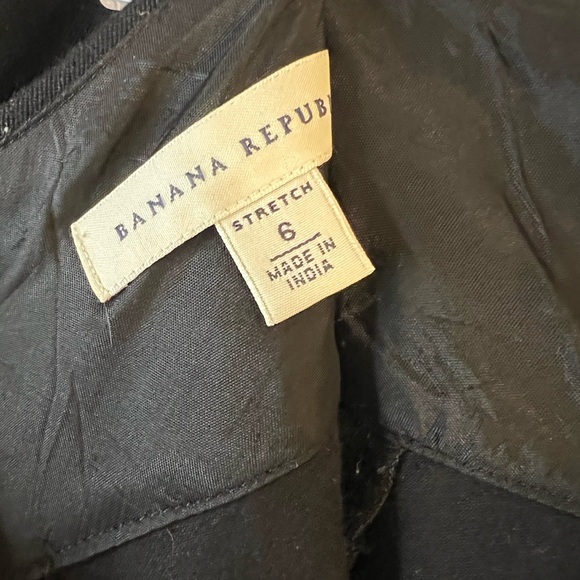 Banana Republic Skirt 6 Black Solid Pencil Stretch - Picture 3 of 6